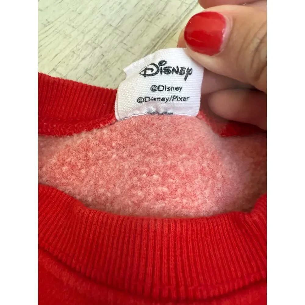 Disney Girls Red Christmas Minnie Sweatshirt Size S